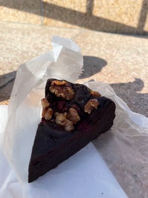 Raspberry chocolate cake  at Poolside Coffee in Zushi