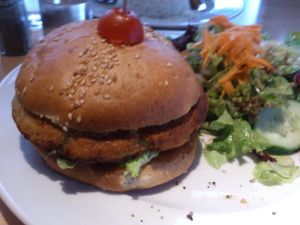 lentil Burger at Ginkgo in Frankfurt