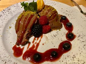 Chocolate mousse at Ginkgo in Frankfurt