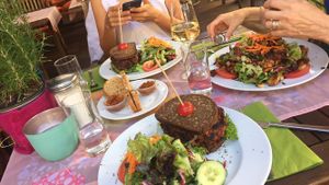 Vegan Burger at Ginkgo in Frankfurt