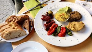 Vegane Vorspeisenplatte at Ginkgo in Frankfurt
