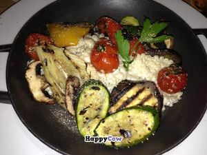 Pearl Barley 'Risotto' Pan with grilled Vegetables at Ginkgo in Frankfurt