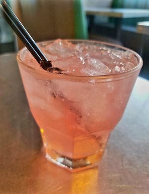 Pink Drink: Dragonfruit Rum, Sweet & Sour, Cranberry, Sprite at Jet's in Sacramento