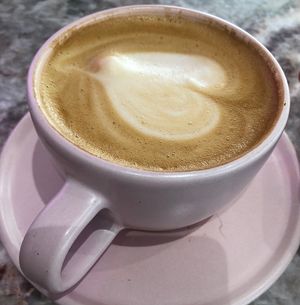 Oat milk cappuccino   at Love Vibe   in Abu Dhabi