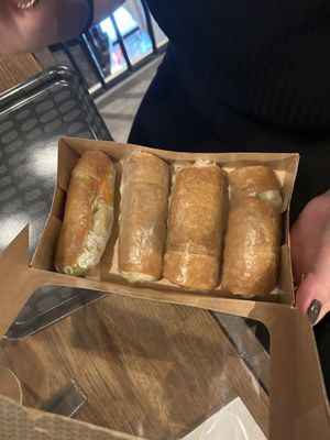 Fresh spring rolls are gigantic as well   at XÔI Vietnamese Street Food in Stockholm