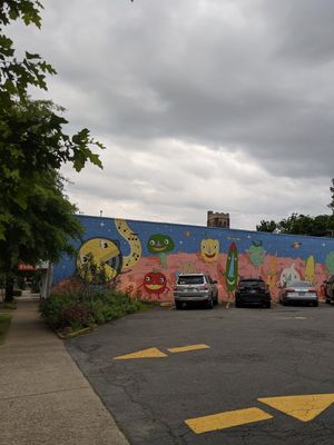 Parking lot at The Root Cafe in Little Rock