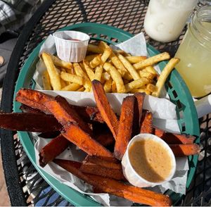 Large half and half fries   at The Root Cafe in Little Rock