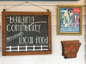 Fun art at The Root Cafe in Little Rock