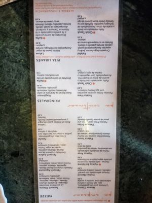 Menú en español at Fatouch in Sevilla