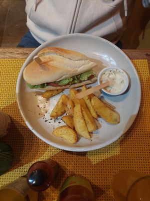 Choripan. Na foto faltou a outra metade do sanduíche  ;) at Planet Veggy in Sao Paulo