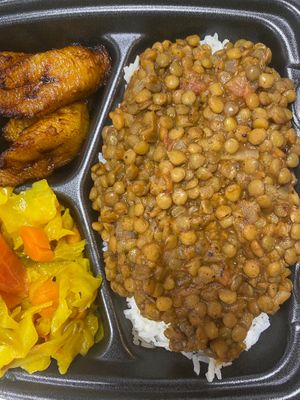 Lentils and Rice at Vegetarian To Go in Decatur