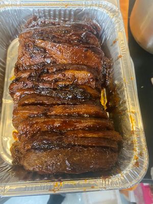Catering tray of seitan at Vegetarian To Go in Decatur