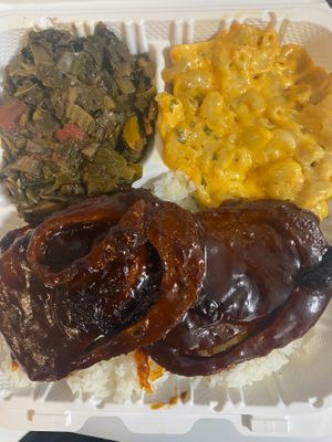 Vegan brisket meal  at Vegetarian To Go in Decatur