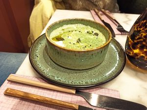 Soupe fata concombre at Grignote in Pau