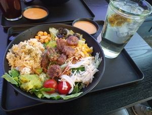 Vegan meatball salad (with surimi) at Dioat by Black Rumor (Apgujeong Branch) - 블랙루머다이오트 in Seoul