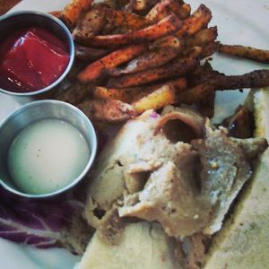 Vegan donair at The Wooden Monkey - Dartmouth in Dartmouth