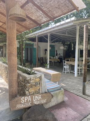 Seating area   at Spa Una & Eco Café in Unawatuna