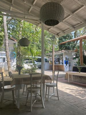 Seating area   at Spa Una & Eco Café in Unawatuna