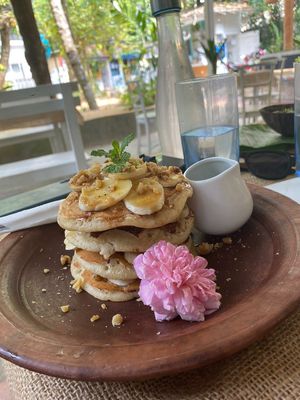 So many Pancakes :) at Spa Una & Eco Café in Unawatuna