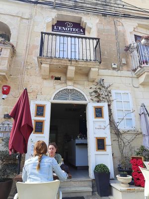The front at L'enoteca in Rabat