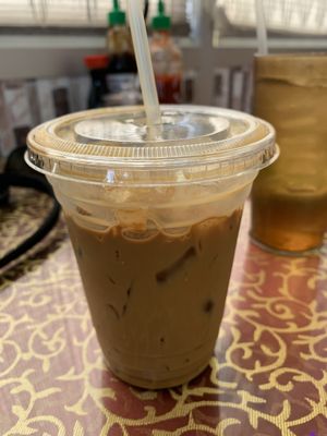 Vietnamese coffee…amazing! (Have to specify vegan)    at Bodhi Bowl in Sacramento