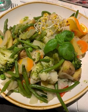 Veganer Kartoffel-Gemüse-Mix  at Eiderstedter Krog in Tating-hauert