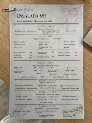 Salads has the most options but the owner will add ingredients to other dishes    at Arúgula  in Bacalar