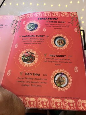 Menu  at Pure Vegetarian GOPAL in Phuket