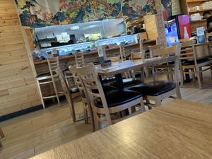 Kitchen and more seatingg  at Oishii Japanese Bistro in Powell