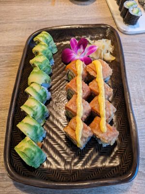 Veggie delight and green wish rolls at Oishii Japanese Bistro in Powell
