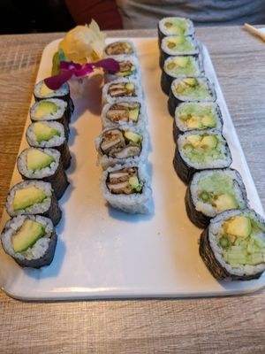 Avocado, shitake tempura, and A.A.T.C at Oishii Japanese Bistro in Powell
