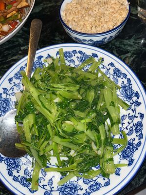 Spinach & garlicc  at Blue Willow - 夜来湘 in New York City