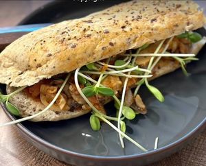 Vegan sandwich at Sarae Bakes in Bandung