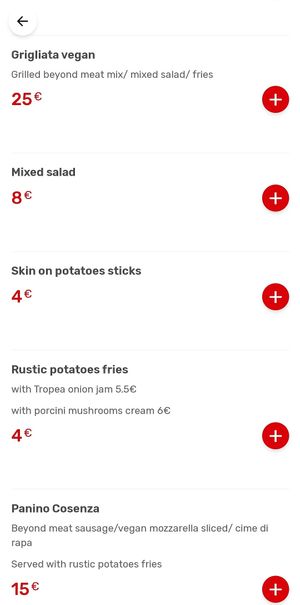 Menu at Arrassusia Bistrot in Wied Il-ghajn