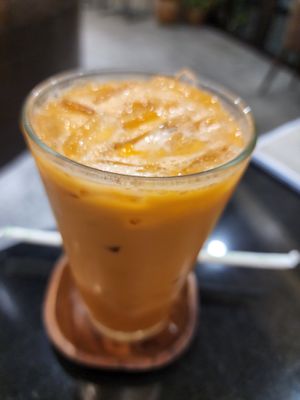Iced thai tea at Kem-Kon Pahurat (เข้ม-ข้น พาหุรัด) in Bangkok