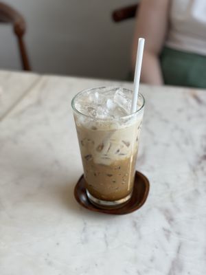 Iced coffee with soymilk - Kem-Kon (Pahurat), Bangkok  at Kem-Kon Pahurat (เข้ม-ข้น พาหุรัด) in Bangkok