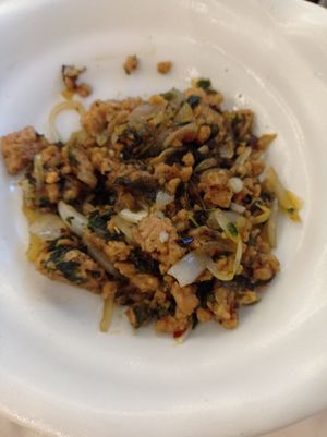 Pork mince at Kem-Kon Pahurat (เข้ม-ข้น พาหุรัด) in Bangkok