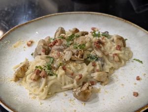Spaghetti Carbonara at Kem-Kon Pahurat (เข้ม-ข้น พาหุรัด) in Bangkok
