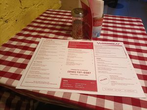 Menu at Civerinos Slice - Finnieston in Glasgow