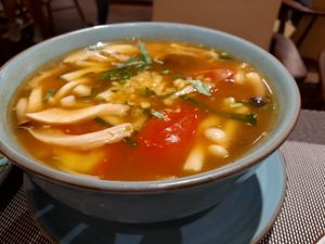 Vegan soup at Karuna Veggie in Ho Chi Minh City