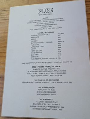  at Pure Cafe in Greyton