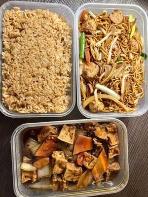 Three boxes delivered   at Wawin Vegan Chinese in Glasgow