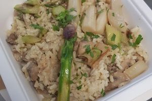 Creamy Risotto asperagus & mushrooms at Mamossa  in Gagny