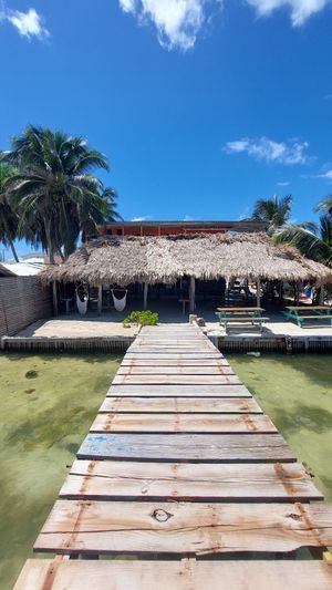 From outside at Barefoot Caribe in Caye Caulker