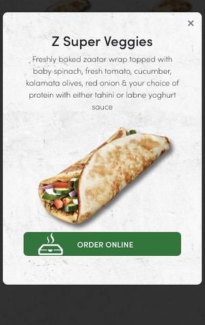 Choose the tahini sauce to make it vegan  at OOSHMAN Baulkham Hills in Baulkham Hills