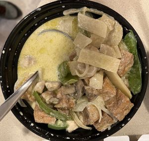 Green curry  at Tiger Thai Restaurant in Cheboygan