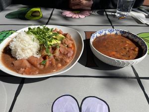 Vegetable stew and chili soupp  at Urban Fresh in Tucson