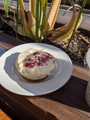 Vegan lemon cheezecake at Happy Girl Kitchen in Pacific Grove