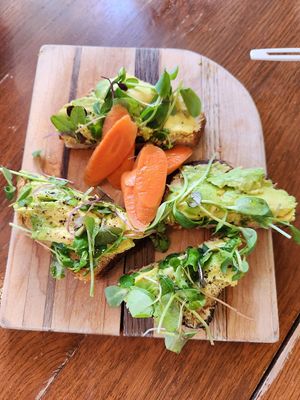 Avocado toast at Happy Girl Kitchen in Pacific Grove