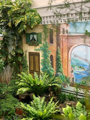 Sân vườn nhiều cây xanh chụp chưa hết được  at Hứa Ý Đế Chay in Qui Nhon